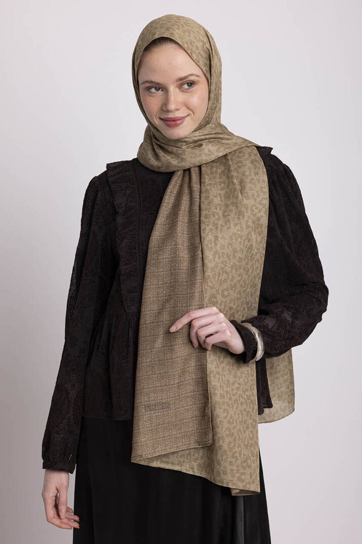 Barçın Koleksiyonu - Baharat Tozu Çift Taraf Şal - 2