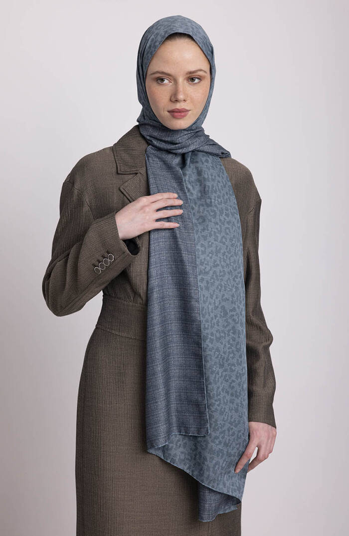 Barçın Koleksiyonu - Deniz Köpüğü Çift Taraf Şal - 6