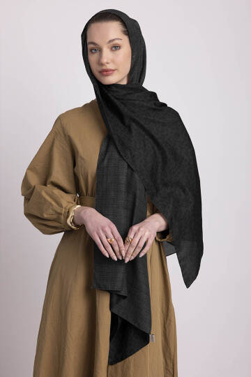 Barçın Koleksiyonu - Gece Sürme Çift Taraf Şal - 4