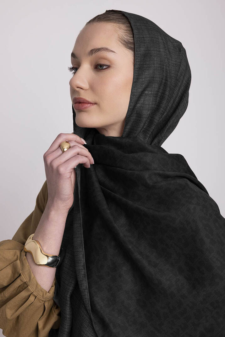 Barçın Koleksiyonu - Gece Sürme Çift Taraf Şal - 5