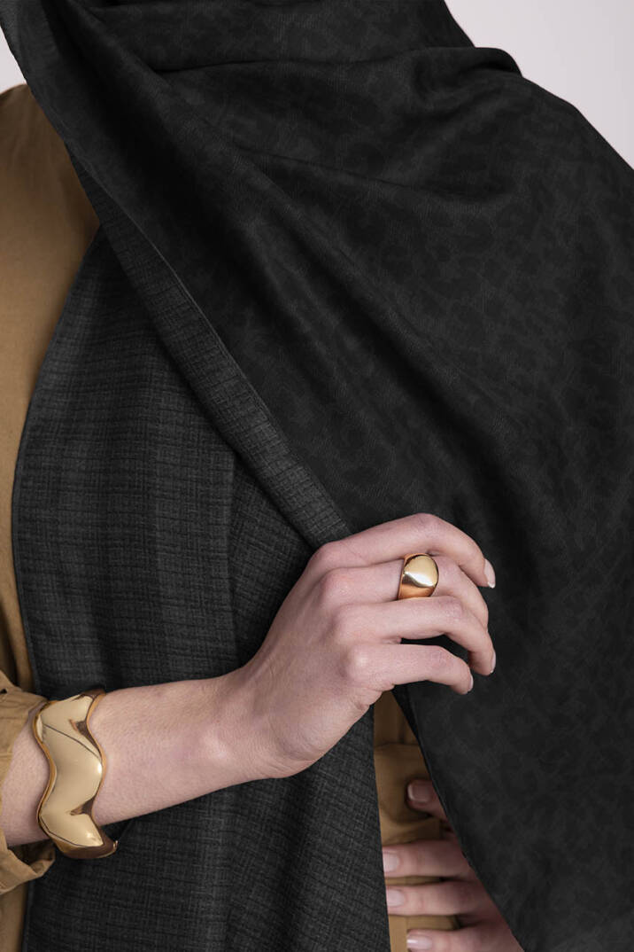 Barçın Koleksiyonu - Gece Sürme Çift Taraf Şal - 2