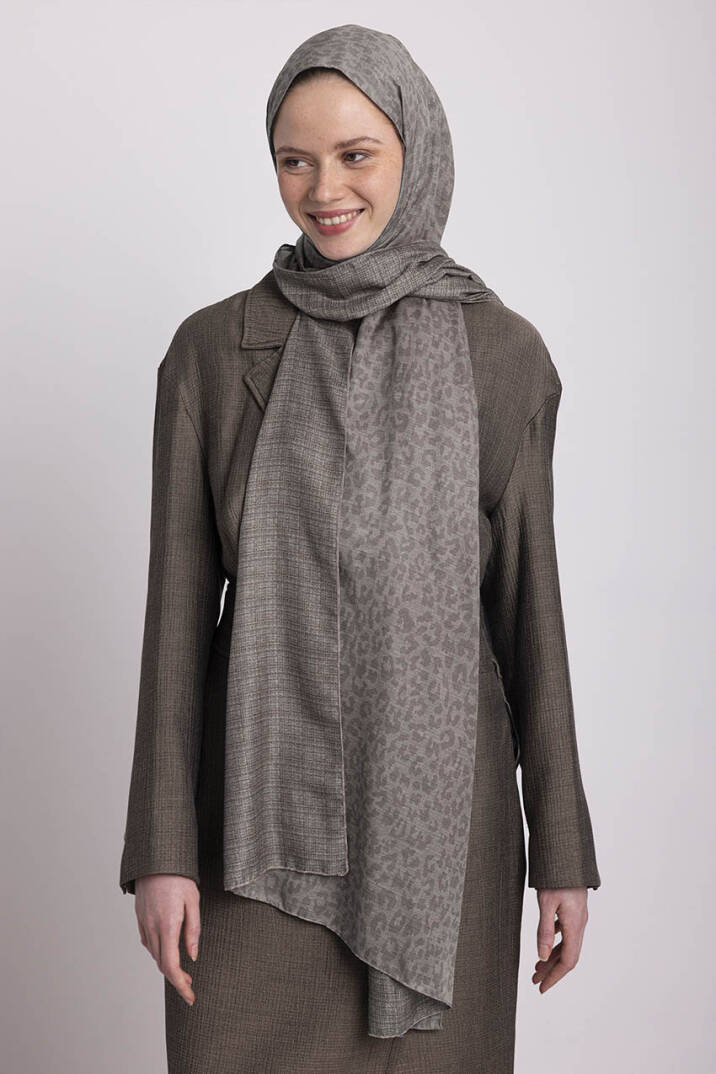 Barçın Koleksiyonu - Gümüş Tül Çift Taraf Şal - 3