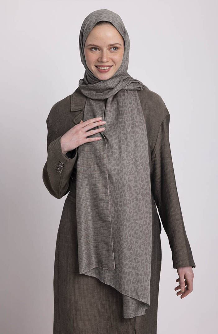 Barçın Koleksiyonu - Gümüş Tül Çift Taraf Şal - 1