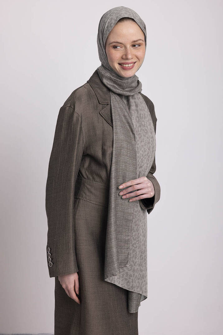 Barçın Koleksiyonu - Gümüş Tül Çift Taraf Şal - 5