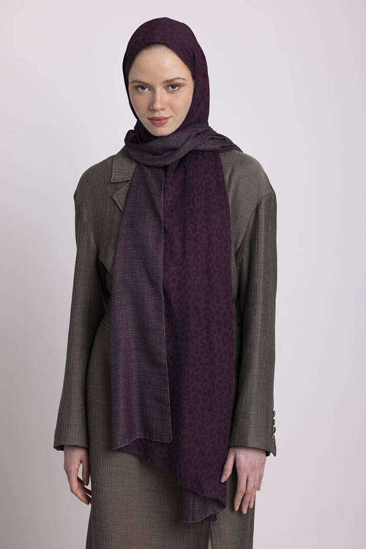 Barçın Koleksiyonu - Kızıl Tünek Çift Taraf Şal - 2