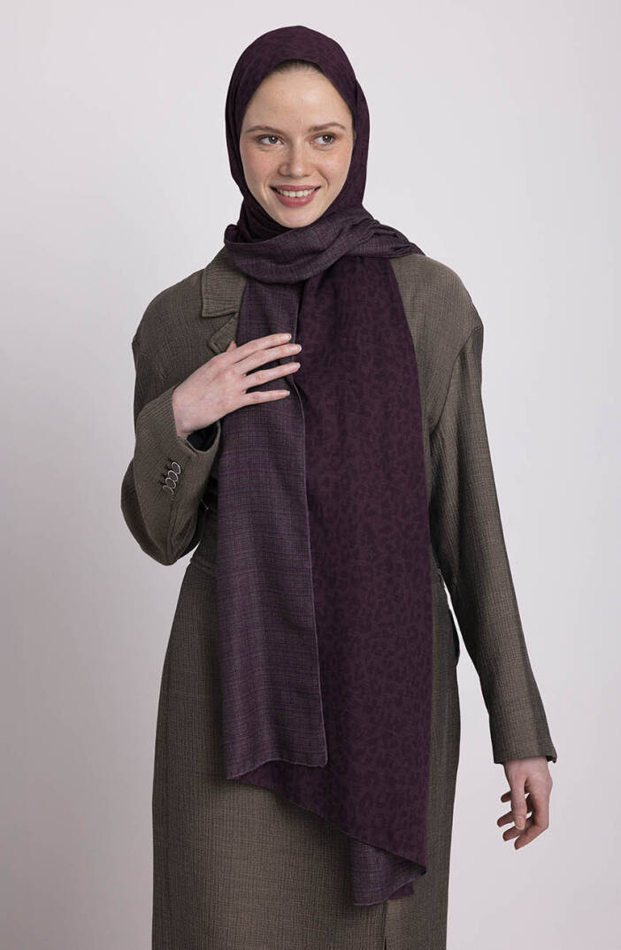 Barçın Koleksiyonu - Kızıl Tünek Çift Taraf Şal - 3