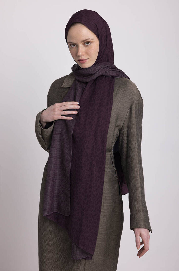 Barçın Koleksiyonu - Kızıl Tünek Çift Taraf Şal - 4