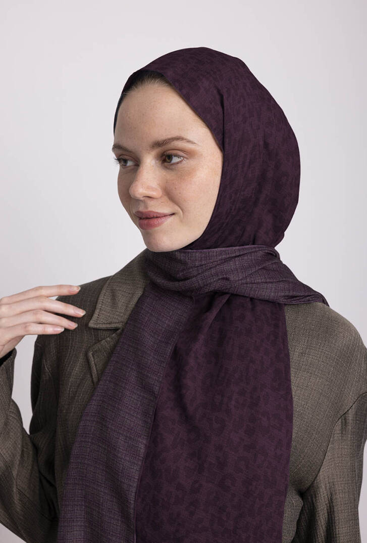 Barçın Koleksiyonu - Kızıl Tünek Çift Taraf Şal - 1