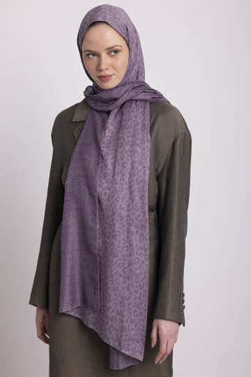 Barçın Koleksiyonu - Leylak Dumanı Çift Taraf Şal - 2