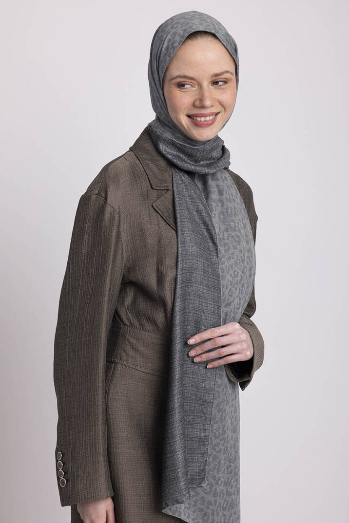 Barçın Koleksiyonu - Mücevher Sisi Çift Taraf Şal - 4