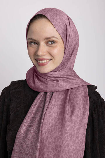 Barçın Koleksiyonu - Şafak Pembe Çift Taraf Şal - 5