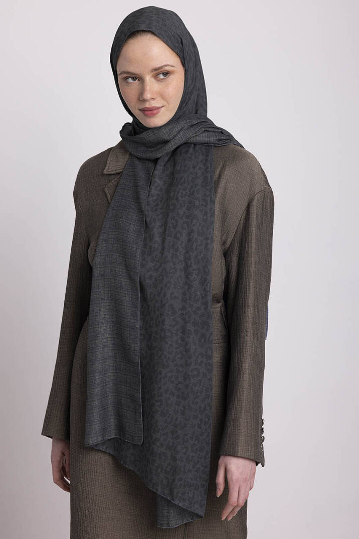 Barçın Koleksiyonu - Sema Kobaltı Çift Taraf Şal - 2