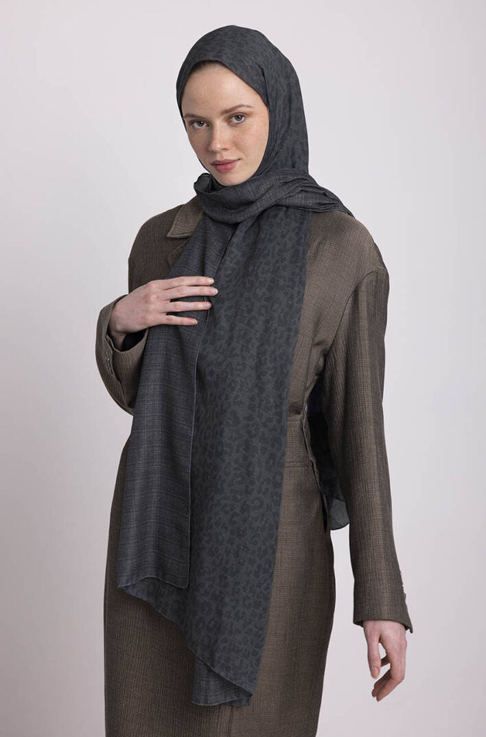 Barçın Koleksiyonu - Sema Kobaltı Çift Taraf Şal - 1