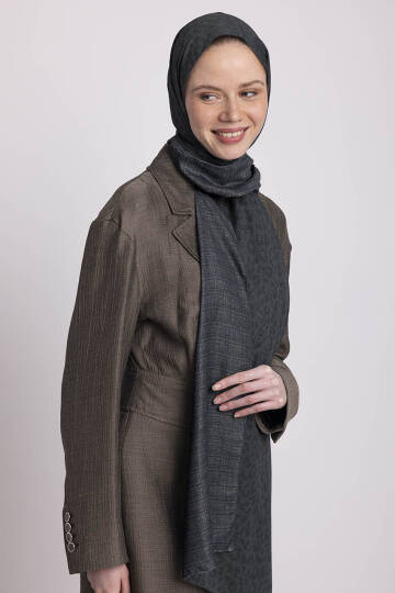 Barçın Koleksiyonu - Sema Kobaltı Çift Taraf Şal - 3