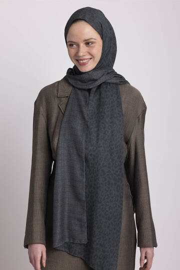 Barçın Koleksiyonu - Sema Kobaltı Çift Taraf Şal - 4