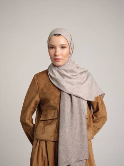 Bengi Koleksiyonu - Fildişi Çift Taraf Şal - 3