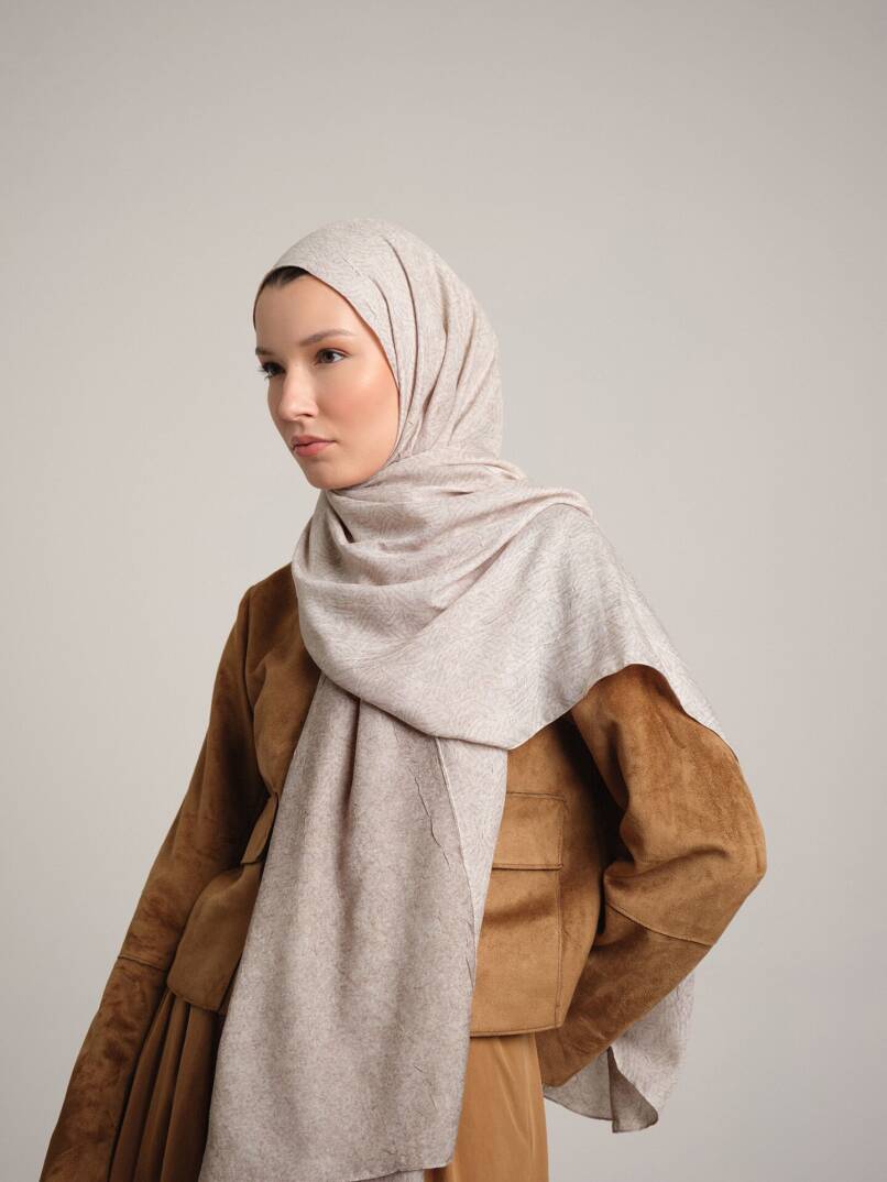 Bengi Koleksiyonu - Fildişi Çift Taraf Şal - 4