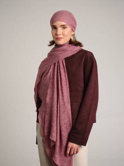 Bengi Koleksiyonu - Mercan Çift Taraf Şal