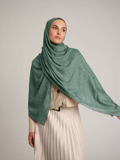 Bengi Koleksiyonu - Petrol Çift Taraf Şal
