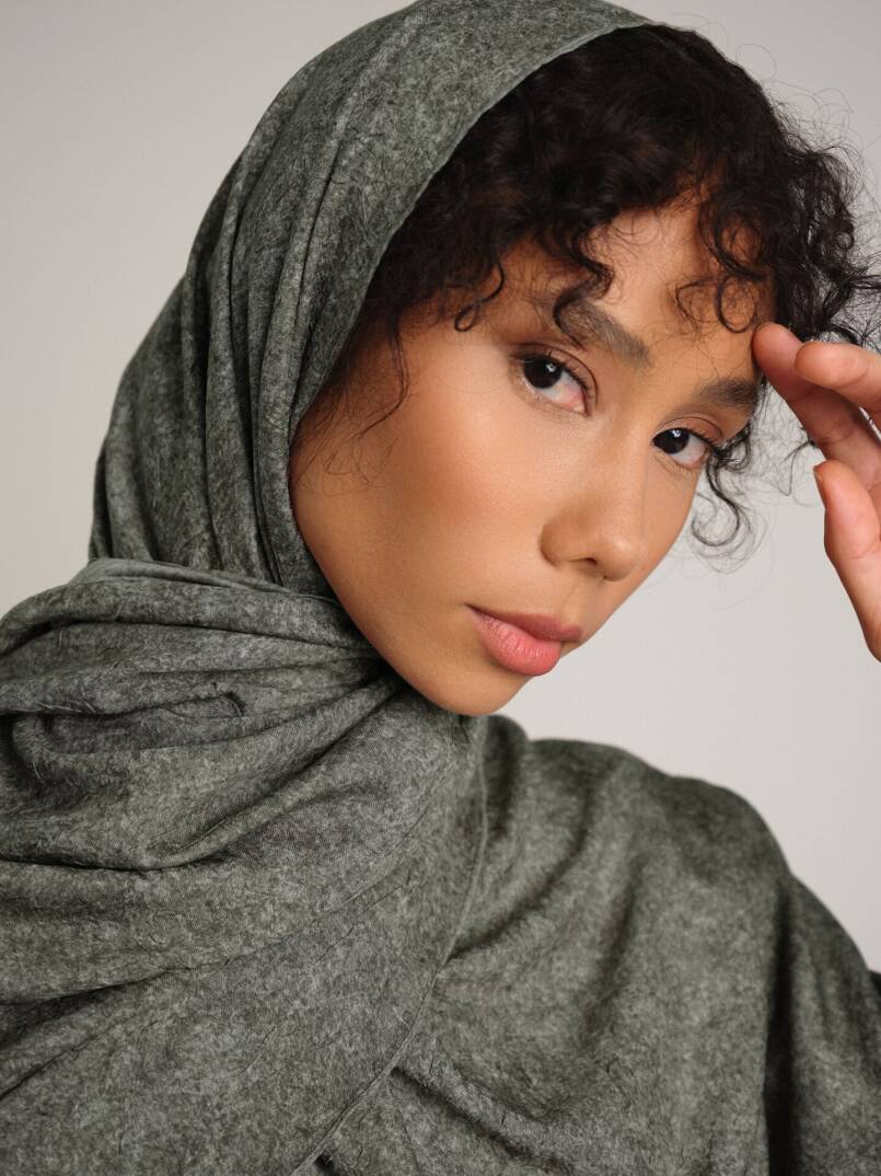 Bengi Koleksiyonu - Zeytin Çift Taraf Şal - 4