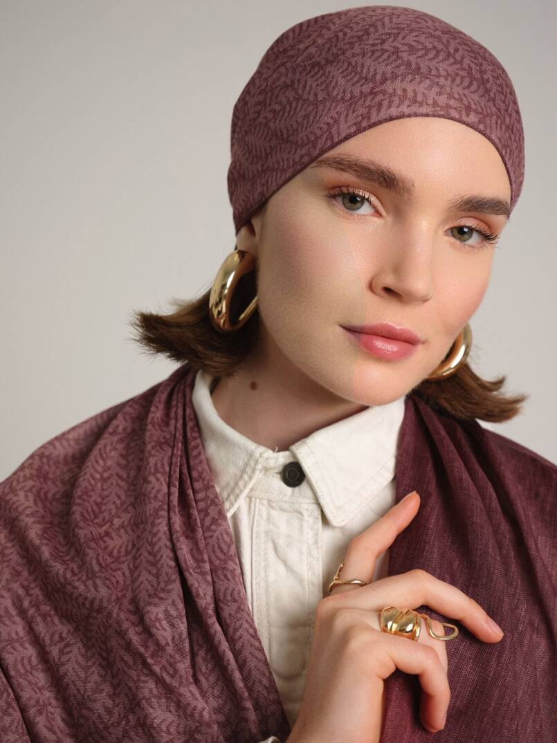 Buğu Koleksiyonu - Melâl Pembesi Çift Taraf Şal - 2