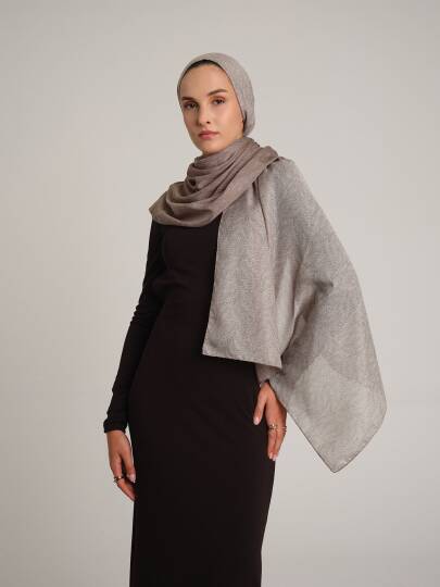 Buğu Koleksiyonu - Puslu Krem Çift Taraf Şal