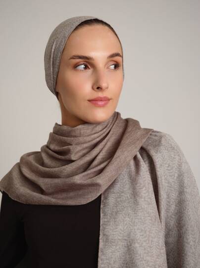 Buğu Koleksiyonu - Puslu Krem Çift Taraf Şal - 2