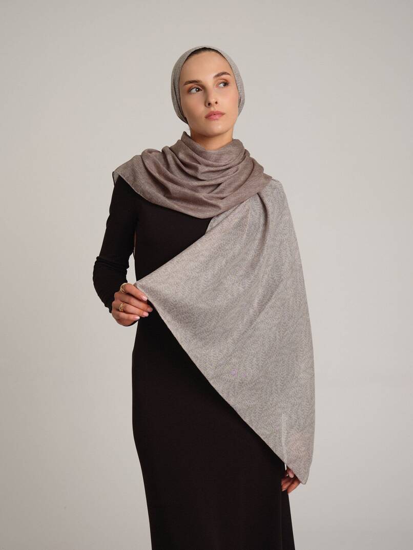 Buğu Koleksiyonu - Puslu Krem Çift Taraf Şal - 3