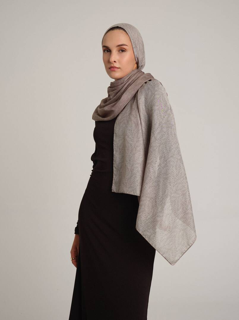 Buğu Koleksiyonu - Puslu Krem Çift Taraf Şal - 5