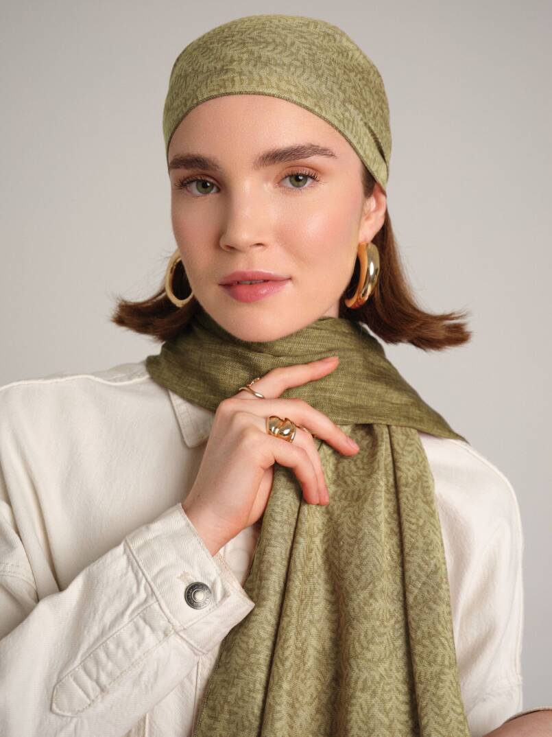 Buğu Koleksiyonu - Safran Pusu Çift Taraf Şal - 1