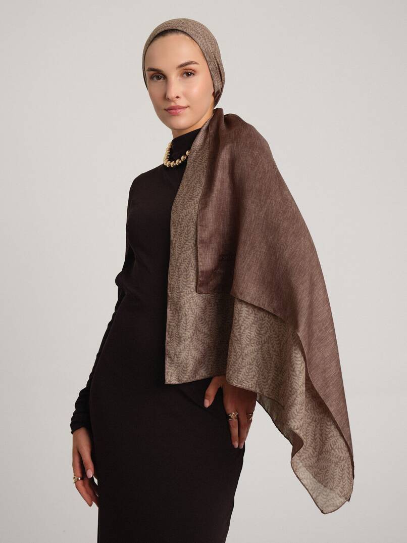 Buğu Koleksiyonu - Şeftali Tülü Çift Taraf Şal - 4