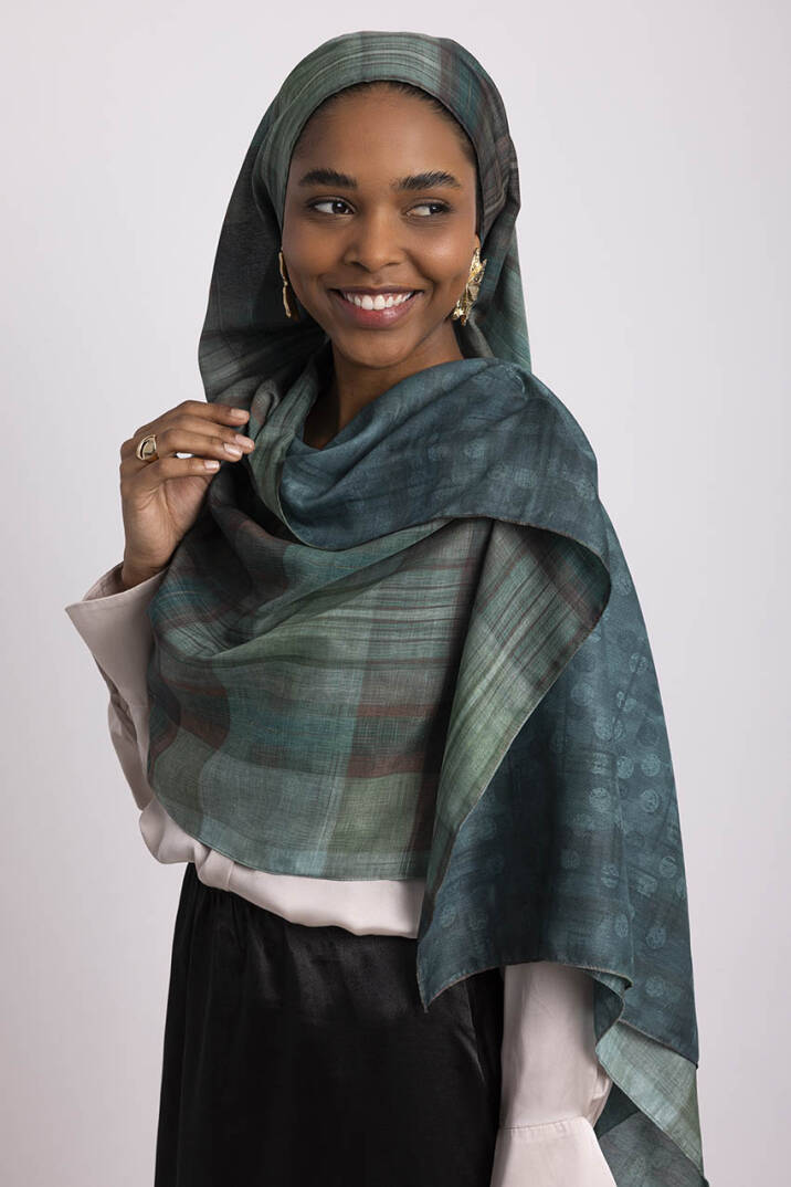 Bursa Koleksiyonu - Bursa Yeşili Çift Taraf Şal - 3
