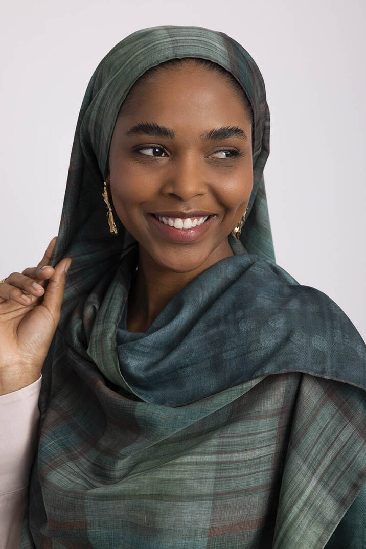 Bursa Koleksiyonu - Bursa Yeşili Çift Taraf Şal - 5