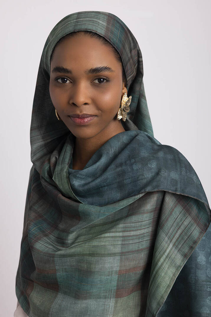 Bursa Koleksiyonu - Bursa Yeşili Çift Taraf Şal - 6