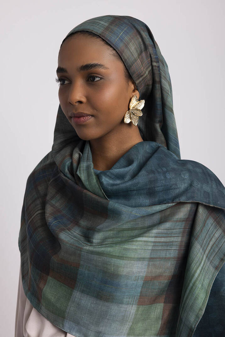 Bursa Koleksiyonu - Bursa Yeşili Çift Taraf Şal - 7