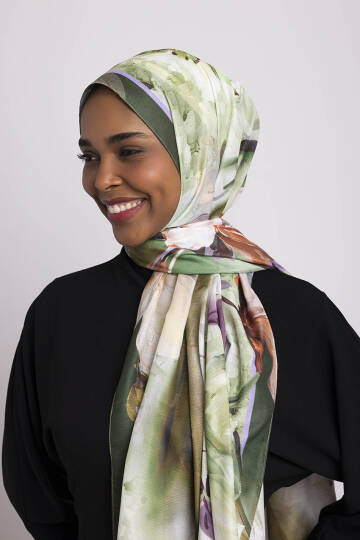 Çiçek Hattı Koleksiyonu - Zeytin Yolu Tek Taraf Şal - 4