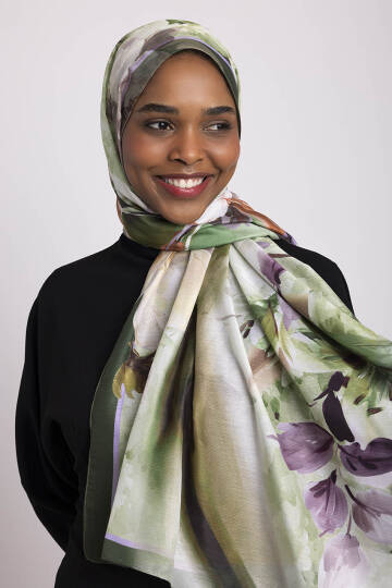 Çiçek Hattı Koleksiyonu - Zeytin Yolu Tek Taraf Şal - 2