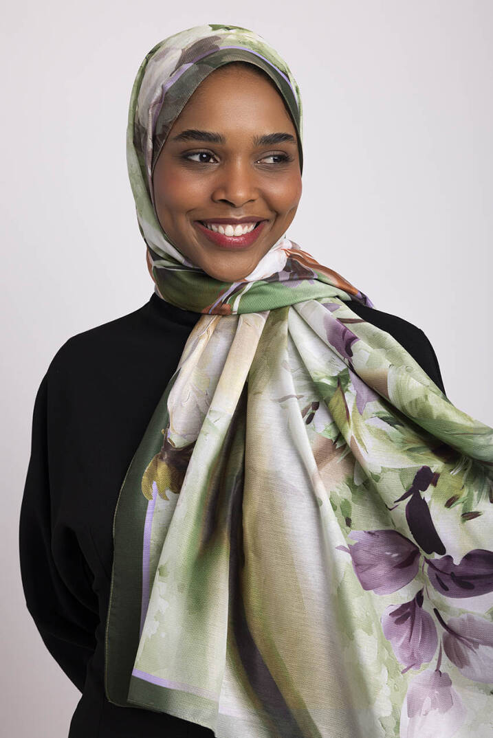 Çiçek Hattı Koleksiyonu - Zeytin Yolu Tek Taraf Şal - 2