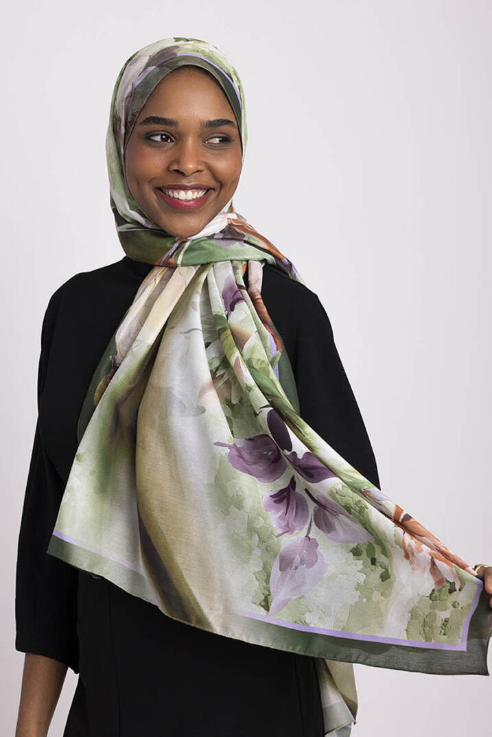 Çiçek Hattı Koleksiyonu - Zeytin Yolu Tek Taraf Şal - 3