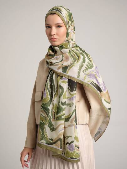 Devr-i Fırça Koleksiyonu - Atölye Gölgesi Tek Taraf Şal - 3