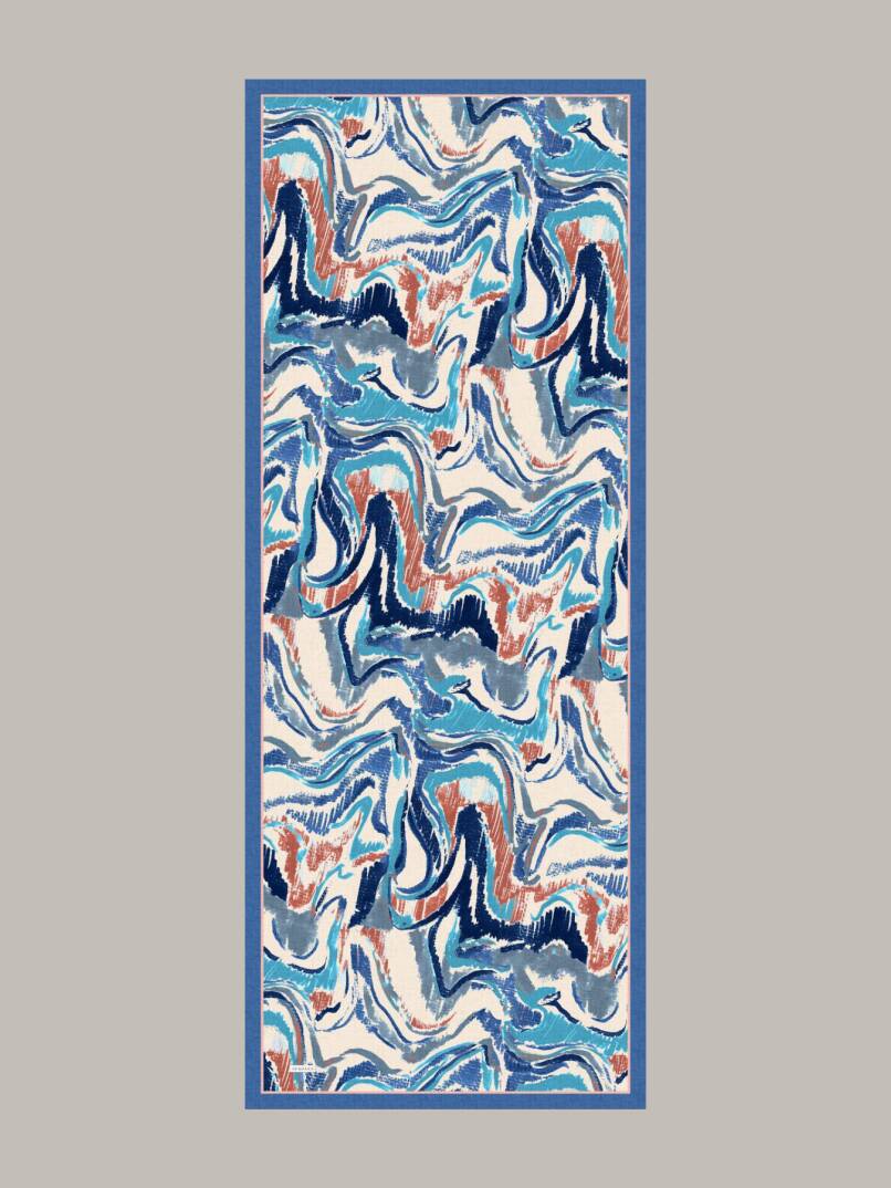 Devr-i Fırça Koleksiyonu - Kıyı Akışı Tek Taraf Şal - 7