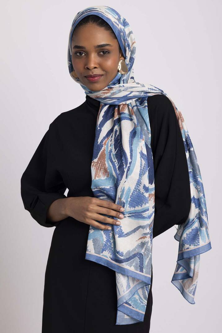 Devr-i Fırça Koleksiyonu - Kıyı Akışı Tek Taraf Şal - 1