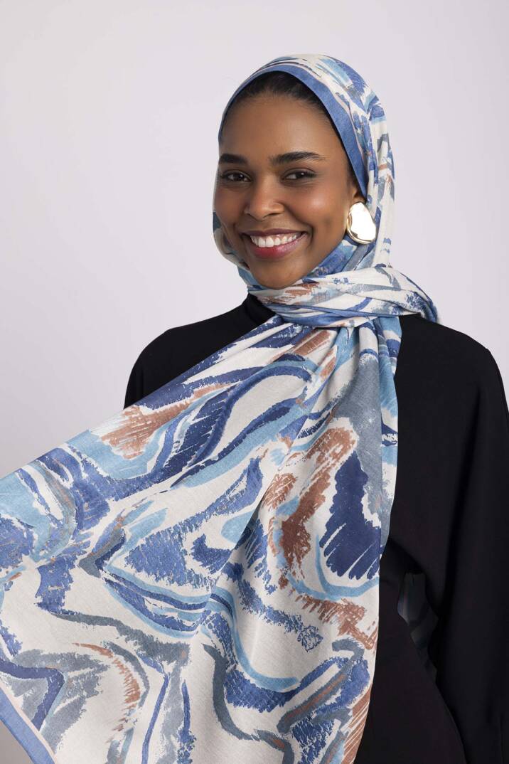 Devr-i Fırça Koleksiyonu - Kıyı Akışı Tek Taraf Şal - 5