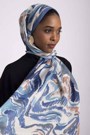 Devr-i Fırça Koleksiyonu - Kıyı Akışı Tek Taraf Şal - 6