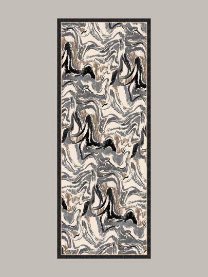 Devr-i Fırça Koleksiyonu - Kömür Ritim Tek Taraf Şal - 7