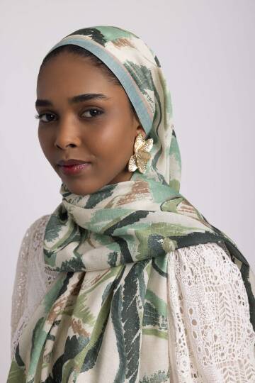 Devr-i Fırça Koleksiyonu - Serin Meneviş Tek Taraf Şal - 2