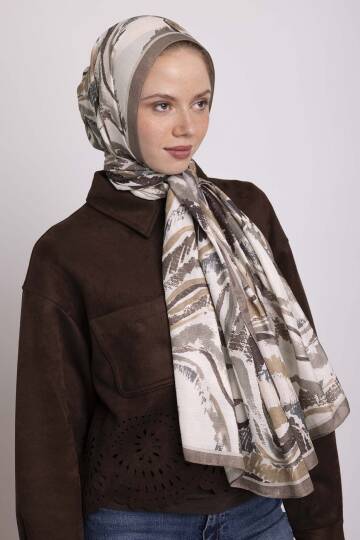 Devr-i Fırça Koleksiyonu - Toprak Şerit Tek Taraf Şal - 4