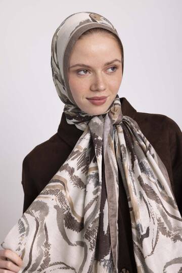 Devr-i Fırça Koleksiyonu - Toprak Şerit Tek Taraf Şal - 6
