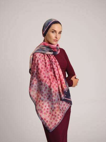 Fırça Hâlesi Koleksiyonu - Kızıl Fasıl Çift Taraf Şal