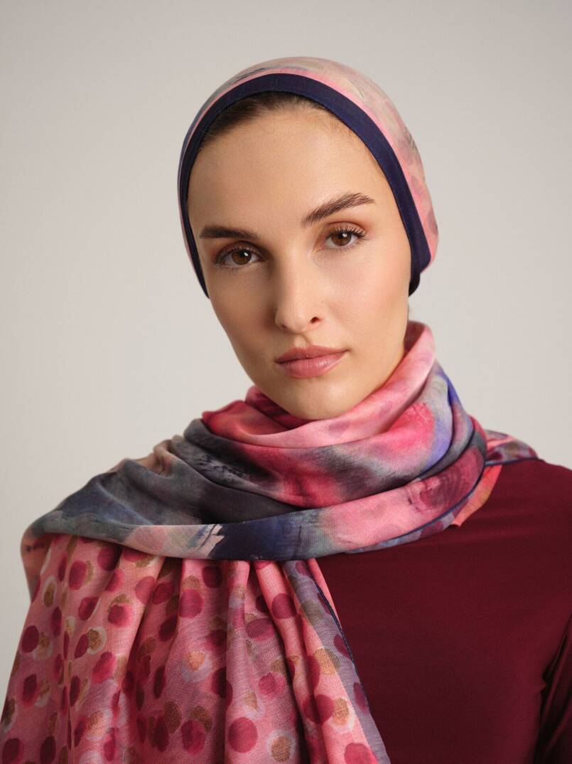 Fırça Hâlesi Koleksiyonu - Kızıl Fasıl Çift Taraf Şal - 2